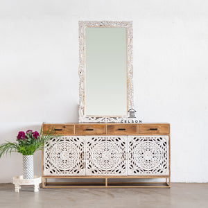 Poppy Hand Carved Wooden Sideboard_Buffet