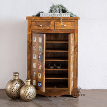 Load image into Gallery viewer, Smith Hand Carved Wooden_Tile Cabinet_ Shoe Rack_Shoe Cabinet
