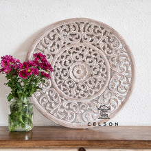 Load image into Gallery viewer, Winkle_Wooden Hand Carved Mandala_ Wall Panel_60cm dia_Available in 6 colors

