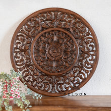 Load image into Gallery viewer, Winkle_Wooden Hand Carved Mandala_ Wall Panel_60cm dia_Available in 6 colors
