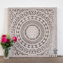 Load image into Gallery viewer, Liza_Carved Wooden Wall Panel _Wall Decor_90 x 90cm__Available in 5 colors
