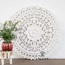 Load image into Gallery viewer, Niama_Round Carved Wooden Wall Panel _Wall Decor_90cm dia__Available in 6 colors
