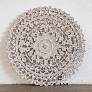 Niama_Round Carved Wooden Wall Panel _Wall Decor_90cm dia__Available in 6 colors