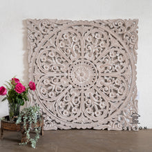 Load image into Gallery viewer, Cibu_Square Carved Wooden Wall Panel _Wall Decor_Mandala_114 x 114cm_Available in 5 colors
