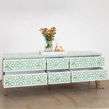 Load image into Gallery viewer, Jessica _Bone Inlay 6 Drawer TV Unit_TV Console
