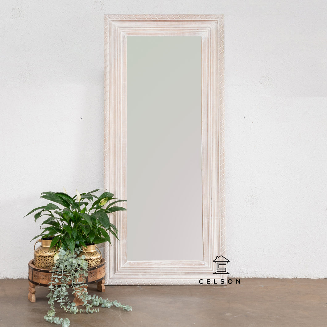 Mika_Hand Carved solid wooden mirror_65 x 145cm
