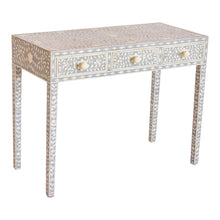 Load image into Gallery viewer, Anton Bone Inlay Console Table with 3 Drawers_Vanity Table_110 cm
