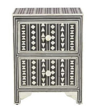 Load image into Gallery viewer, Jasper Bone Inlay Bed Side Table
