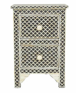 Jack Bone Inlay Bed Side Table