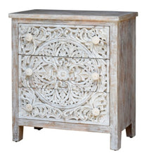 Load image into Gallery viewer, Hanna_Hand Carved Solid Wood Chest_ 70 cm Length
