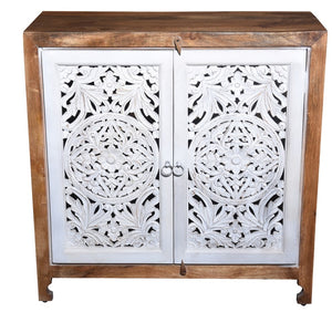 Nayyar_Hand Carved Solid Wood Chest_ 100 cm Length