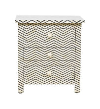 Load image into Gallery viewer, Riwi Bone Inlay 3 Drawer Bed Side Table
