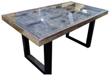 Load image into Gallery viewer, Quincy Solid Wood Dining Table with Glass Top
