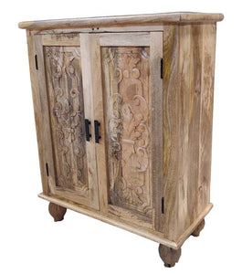 Adam Hand Carved Solid Wood Chest_ 80 cm Length