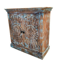 Load image into Gallery viewer, Anna B_Solid Indian Wood Chest with Carved Doors_ 90 cm Length

