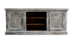 Wittrock Hand Carved Wooden TV Cabinet