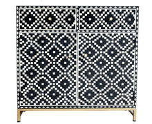 Load image into Gallery viewer, Harris Bone inlay cabinet with 2 drawers &amp; 2 doors_ 90 cm Length
