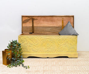 Ansel_Solid Indian Wood Trunk_Coffee Table _Storage Case_Box _Sitting Trunk_116 cm