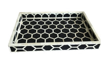 Load image into Gallery viewer, Rachelle Bone Inlay Honeycomb Pattern Tray

