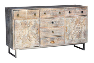 Riva_Solid Indian Wood Side Board_Chest of Drawer_Buffet