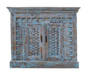 Kavin_Hand Carved Solid Wood Chest_ 100 cm Length