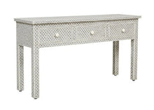 Load image into Gallery viewer, Sebba Bone Inlay Console Table with 3 Drawers_Vanity Table_130 cm
