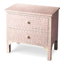 Load image into Gallery viewer, Tommy Bone Inlay 2 Drawers Bed Side Table
