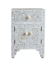 Load image into Gallery viewer, Sivi Mother of Pearl Inlay Bedside Table
