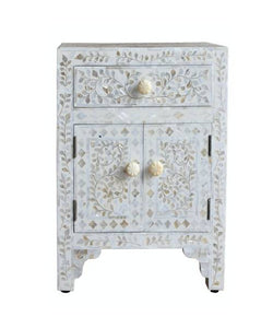 Sivi Mother of Pearl Inlay Bedside Table