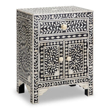Load image into Gallery viewer, Magdalene Bone Inlay Bed Side Table
