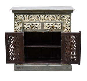 Knott_Wooden Carved Cabinet_Cupboard_Chest of Drawer_Dresser_ 100 cm Length