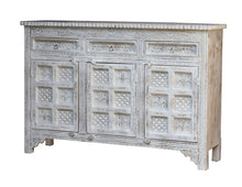 Load image into Gallery viewer, Giselle Hand Carved Indian Wood Sideboard_Buffet
