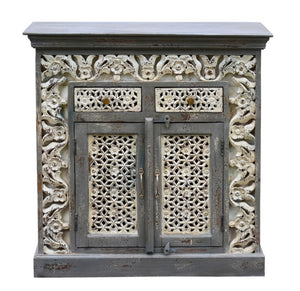Knott_Wooden Carved Cabinet_Cupboard_Chest of Drawer_Dresser_ 100 cm Length