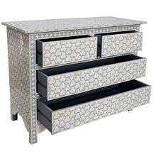 Load image into Gallery viewer, Ida Bone Inlay Chest of drawer_Dresser_ 104 cm Length
