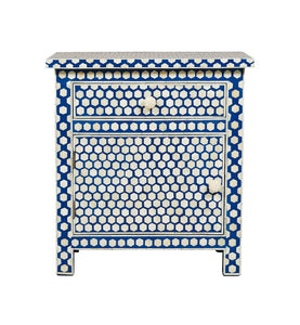 Laila Bone Inlay Bed Side Table