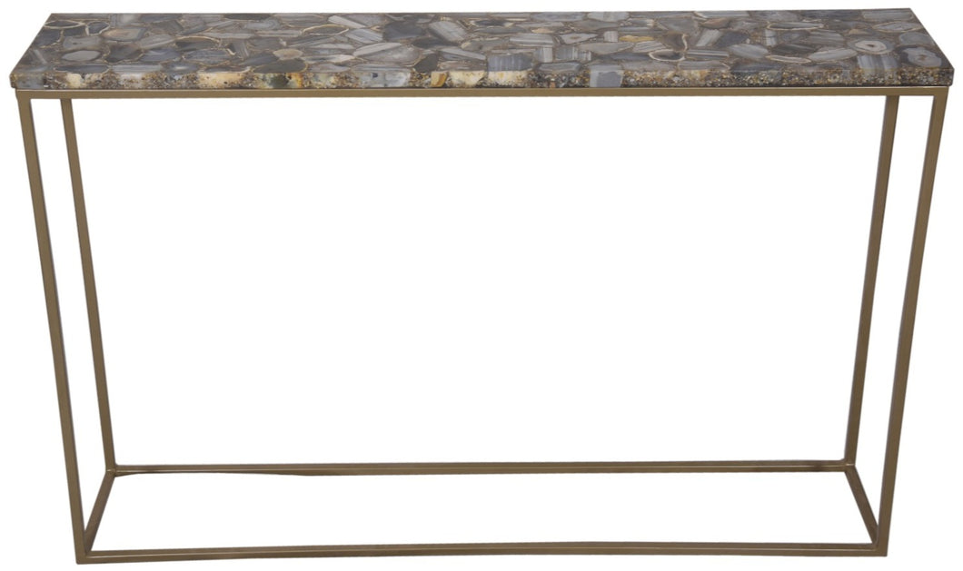 Gina Console Table with Agate Top_110 cm