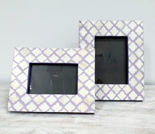 Load image into Gallery viewer, Coel_ Moroccan Pattern Bone Inlay Photo Frame in Lilac_4 x 6
