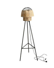 Load image into Gallery viewer, Evans Iron and Cane Floor Lamp

