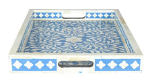 Load image into Gallery viewer, Kyli_Bone Inlay Tray with Floral Pattern_45 x 35 cm
