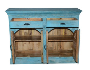 Chris Accent Cabinet_Cupboard_Chest of  2 Drawer and 4 Door_Dresser_ 120 cm Length