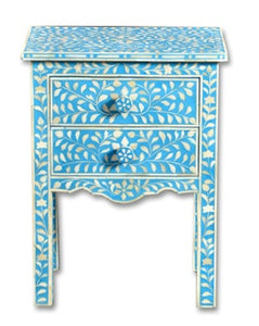 Morena Bone Inlay Bed Side Table