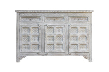 Load image into Gallery viewer, Giselle Hand Carved Indian Wood Sideboard_Buffet
