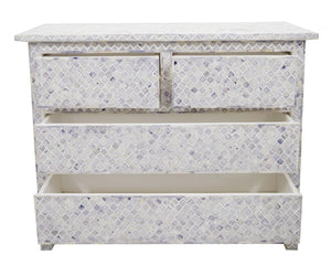 Dana Bone Inlay Chest of Drawer with 4 Drawers_ 104 cm Length