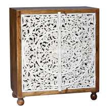 Load image into Gallery viewer, Rorry_Solid Indian Wood Carved 2 Door Cabinet_Dresser_ 90 cm Length
