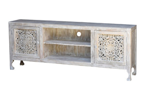 Ivva  Hand Carved Wooden TV Cabinet_TV Console