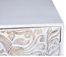 Load image into Gallery viewer, Helberg_Hand Carved Solid Wood Chest_Cabinet_ 90 cm Length
