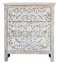 Load image into Gallery viewer, Hanna_Hand Carved Solid Wood Chest_ 70 cm Length
