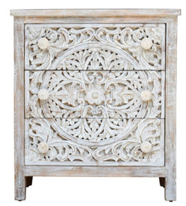 Hanna_Hand Carved Solid Wood Chest_ 70 cm Length