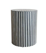 Load image into Gallery viewer, Ava Bone Inlay Stool_Round Table_End Table
