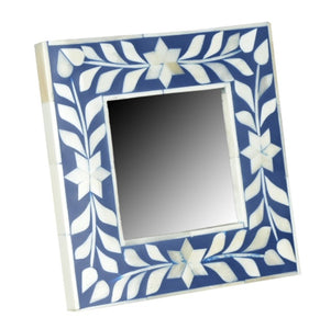 Divoff_Floral Pattern Bone Inlay Photo Frame in Blue _4 x 4